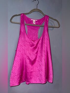 Victoria's Secret Vibrant Hot Pink Satin Racerback Tank